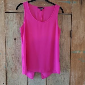 Pink Open Back Tank Top